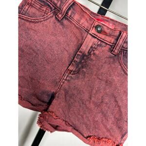 Guess Kids jean shorts- size 10y- red wash,‎ bling embellishment